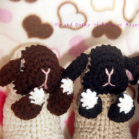 Amigurumi Siamese Lop Brothers from “Goodnight Baby Bunny Series” あみぐるみ「おやすみ子うさぎシリーズ」よりサイアミーズの垂れ耳うさぎ三兄弟